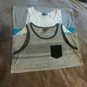 Mens Burnside tanks, includes both